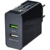 CARREGADOR DE PAREDE CONCEPT 2xUSB QUICK CHARGER PRETO MULTILASER CB117