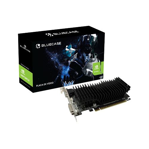 PLACA DE VÍDEO BLUECASE GT 710 2GB DDR3 64 BITS, C/ LOW PROFILE - BP-GT710-2GD3DBX  - Geforce - Bluecase