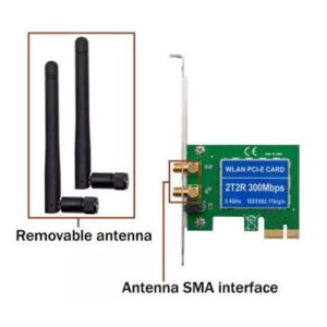 PLACA DE REDE S/FIO WIFI 300M 2 ANTENAS LP PCI-E LOTUS LT-W300M