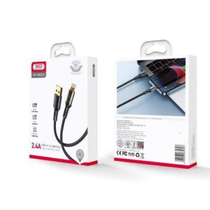 CABO PARA IPHONE USB LIGHTNING 2,4A TRANSPARENTE 1METRO XO XO-NB229