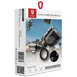 CABO ADAPTADOR LIGHTNING (M) x 3.5MM/USB-C (F) FANCY AD03