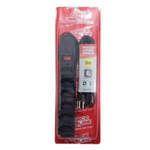 FILTRO DE LINHA 6 TOMADAS 10A Bivolt 3METROS FORCELINE 7208