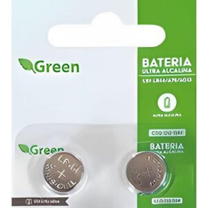 BATERIA ALCALINA LR44/A76/AG13 1,5V C/2 GREEN 013-1544