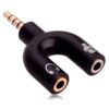 ADAPTADOR P2 3 ANEIS P/ HEADSET FONE E MICROFONE (F) KNUP KP-HM005