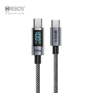 CABO USB-C X TYPC-C 100W 2METROS HREBOS CB-372C
