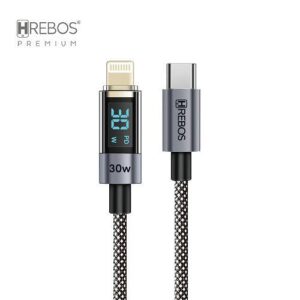 CABO USB-C (TYPE-C) P/ IPHONE LIGHTNING 2METROS 30W HREBOS CB-372i