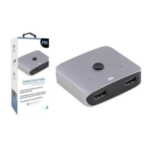 CHAVE SELETORA HDMI (F) BIDIRECIONAL 2X1/1X2 PIX 023-0870