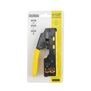 ALICATE DE CRIMPAR MULTI-FUNCAO RJ11/RJ12 E RJ45 DE PASSAGEM CAT5/CAT6/CAT7 KOKAY SC-671
