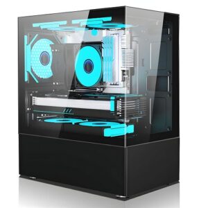 GABINETE GAMER AQUARIO PRETO C/ 3 FANS S/FONTE PIXXO CG200B