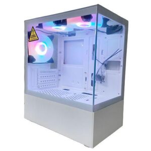 GABINETE GAMER AQUARIO BRANCO C/ 3 FANS S/ FONTE PIXXO CG200W