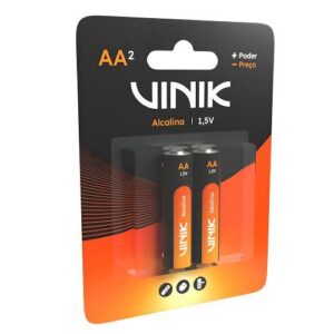 PILHA ALCALINA AA C/2 1.5V VINIK VP2AB2A