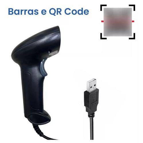 LEITOR DE CODIGO DE BARRAS C/FIO KNUP KP-LE705