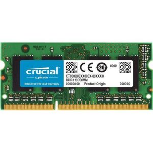 MEMORIA NOTEBOOK 8GB DDR3L 1600MHZ SODIMM PC3L 12800 CL11 1.35V CRUCIAL