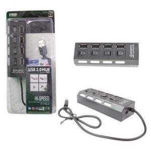 HUB USB 2.0 4 PORTAS LIG/DESLIGA OEM RU034