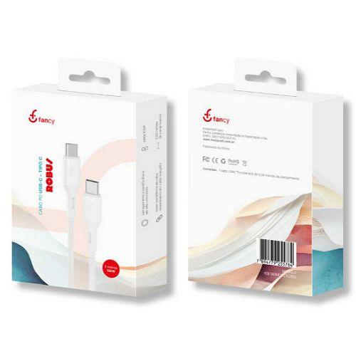 CABO USB-C X TYPC-C 100W 2METROS FANCY CTC200 - Imagem 2