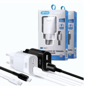 CARREGADOR PARA CELULAR BIVOLT 5.1A 2 SAIDA USB C/CABO MICRO USB KNUP KP-IC022/M