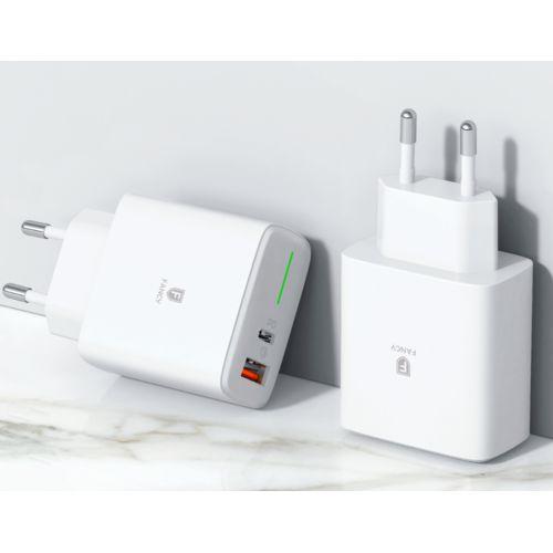 CARREGADOR PARA CELULAR USB-C/USB QC3.0 PD20W FANCY PD05 - Imagem 4