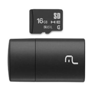 CARTAO DE MEMORIA MICRO SD CLASSE 4 16GB C/ LEITOR USB MULTILASER