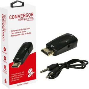 CONVERSOR HDMI (M) X VGA (F) C/ AUDIO 5+ 075-0822