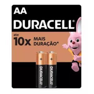 PILHA ALCALINA AA C/2 PILHAS DURACELL