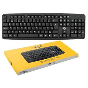 TECLADO USB PRETO 1.30METROS BRIGHT 0014