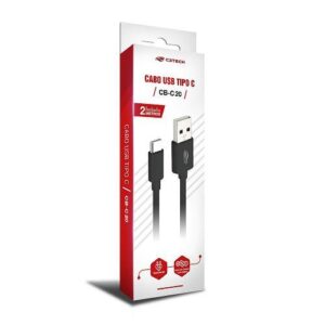 CABO USB A(M) 3A X USB-C MACHO 2METROS C3TECH CB-C20BK