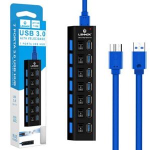 HUB USB 3.0 7 PORTAS LIGA E DESLIGA LEHMOX LEY-199
