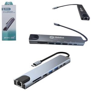 CABO CONVERSOR USB-C HUB EXTENSOR 8 EM 1 SHINKA AT-TPC-8IN1