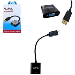 CABO DISPLAYPORT (M) X VGA (F) 25CM GLOBALTIME GT-AT-DP-VGA