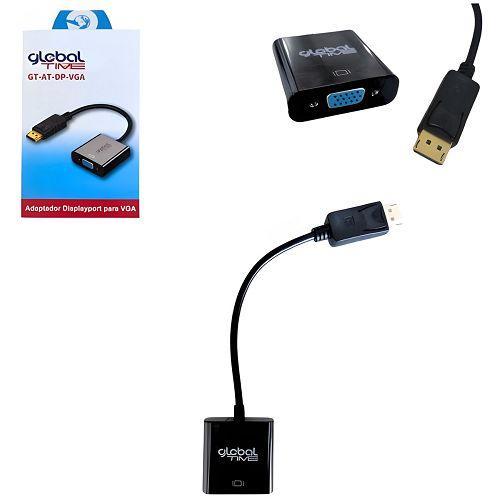 CABO DISPLAYPORT (M) X VGA (F) 25CM GLOBALTIME GT-AT-DP-VGA