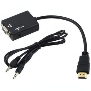 CABO CONVERSOR HDMI (M) X VGA (F) + AUDIO 15CM GLOBAL TIME GT-HD-V