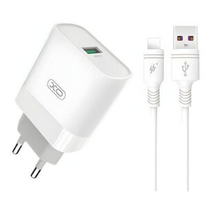 CARREGADOR PARA CELULAR 15W QC3.0 C/ CABO LIGHTNING USB-A XO L63I