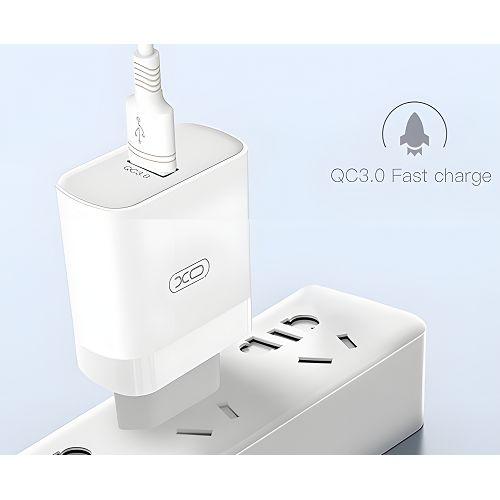 CARREGADOR PARA CELULAR 15W QC3.0 C/ CABO LIGHTNING USB-A XO L63I - Imagem 2