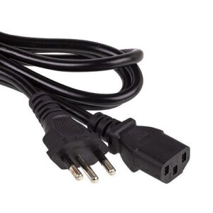 CABO DE FORÇA 3X0,75MM P/ COMPUTADOR ATE 700W 1.2METROS OEM