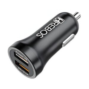 CARREGADOR VEICULAR 2 x USB-A 3,1A 15W HREBOS HS-182