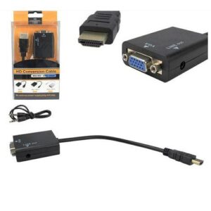 CABO CONVERSOR HDMI (M) X VGA (F) + AUDIO 15CM EXBOM CC-HVA100