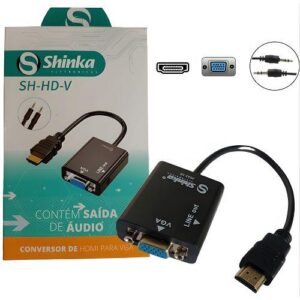 CABO CONVERSOR HDMI (M) X VGA (F) + AUDIO 15CM SHINKA SH-HD-V