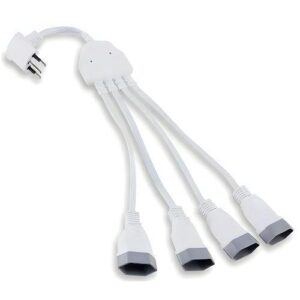 CABO EXTENSAO MULTIPLICADORA TRIPOLAR 10A 42CM BRANCO BIVOLT FORCELINE 180200110