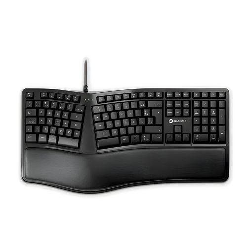 TECLADO USB ERGONOMICO C/APIO DE PULSO GOLDENTEC 45202 - Imagem 2