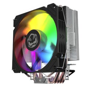 COOLER PARA PROCESSADOR INTEL/AMD TUNDRA 120 BLACK VULCAN LED RAINBOW TDP 160W PCYES ACTBKA120