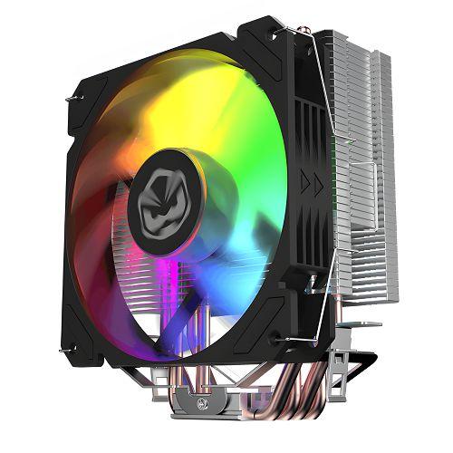 COOLER PARA PROCESSADOR INTEL/AMD TUNDRA 120 BLACK VULCAN LED RAINBOW TDP 160W PCYES ACTBKA120