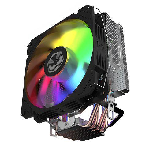 COOLER PARA PROCESSADOR INTEL/AMD TUNDRA 120 BLACK VULCAN LED RAINBOW TDP 160W PCYES ACTBKA120 - Imagem 3