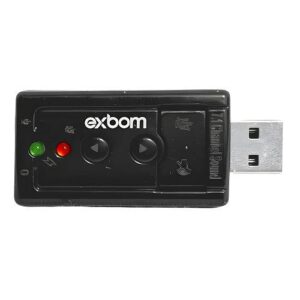 ADAPTADOR DE SOM 7.1 VIRTUAL USB EXBOM USOM-10