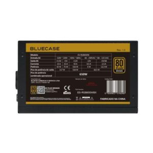 FONTE ATX 650W REAL 80 PLUS BRONZE C/CABO BLUECASE ES-RGB650W