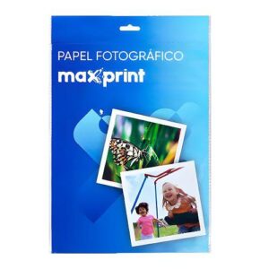 PAPEL FOTOGRAFICO GLOSSY ADESIVO A4 135GSM 10 FOLHAS MAXPRINT 58000005