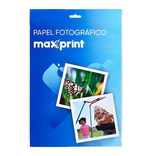 PAPEL FOTOGRAFICO GLOSSY ADESIVO A4 135GSM 10 FOLHAS MAXPRINT 58000005