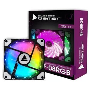 MICROVENTILADOR FAN CONTROLAVEL LED RGB 120MM BLUECASE BF-08RGB