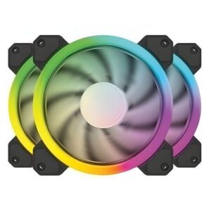 MICROVENTILADOR FAN RING CONTROLAVEL LED RGB 120MM S/CAIXA BLUECASE BFR-12RGB