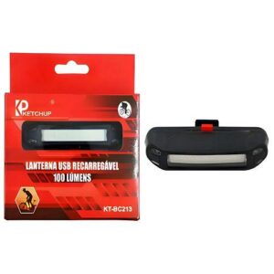 LANTERNA TRASEIRO DE BICICLETA USB RECARREGAVEL KETCHUP KT-BC213