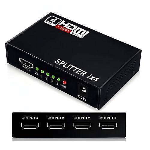 SPLITTER DIVISOR HDMI 1 ENTRADA 4 SAIDAS FULL HD 3D TOMATE MTV-114